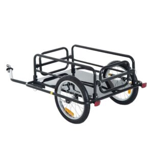 allgoodsdelight365 Steel Frame Bicycle Bike Cargo Trailer Luggage Cart Carrier 110lb Hauler