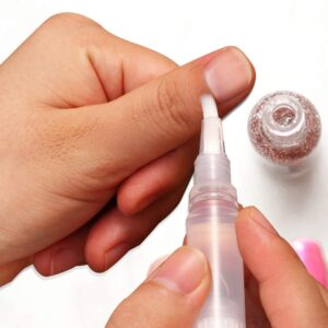 20 PCS Cuticle Oil Pens Transparent Twist Pens Cosmetic Container Empty Cuticle Nail Oil Pen With Brush Tip Lip Gloss Twist Pens Refillable Eyelash Growth Liquid Tube 10 Transfer Pipettes 2 Stickers