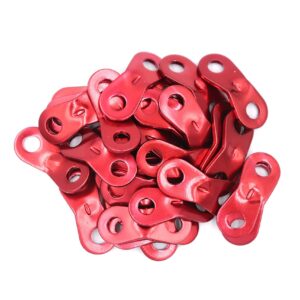 FGen 30pcs Outdoor Binocular Aluminum Umbrella Rope Buckle Tent Canopy Pull Rope Accessories Wind Rope Buckle Fixed Buckle Stop Adjustment Piece