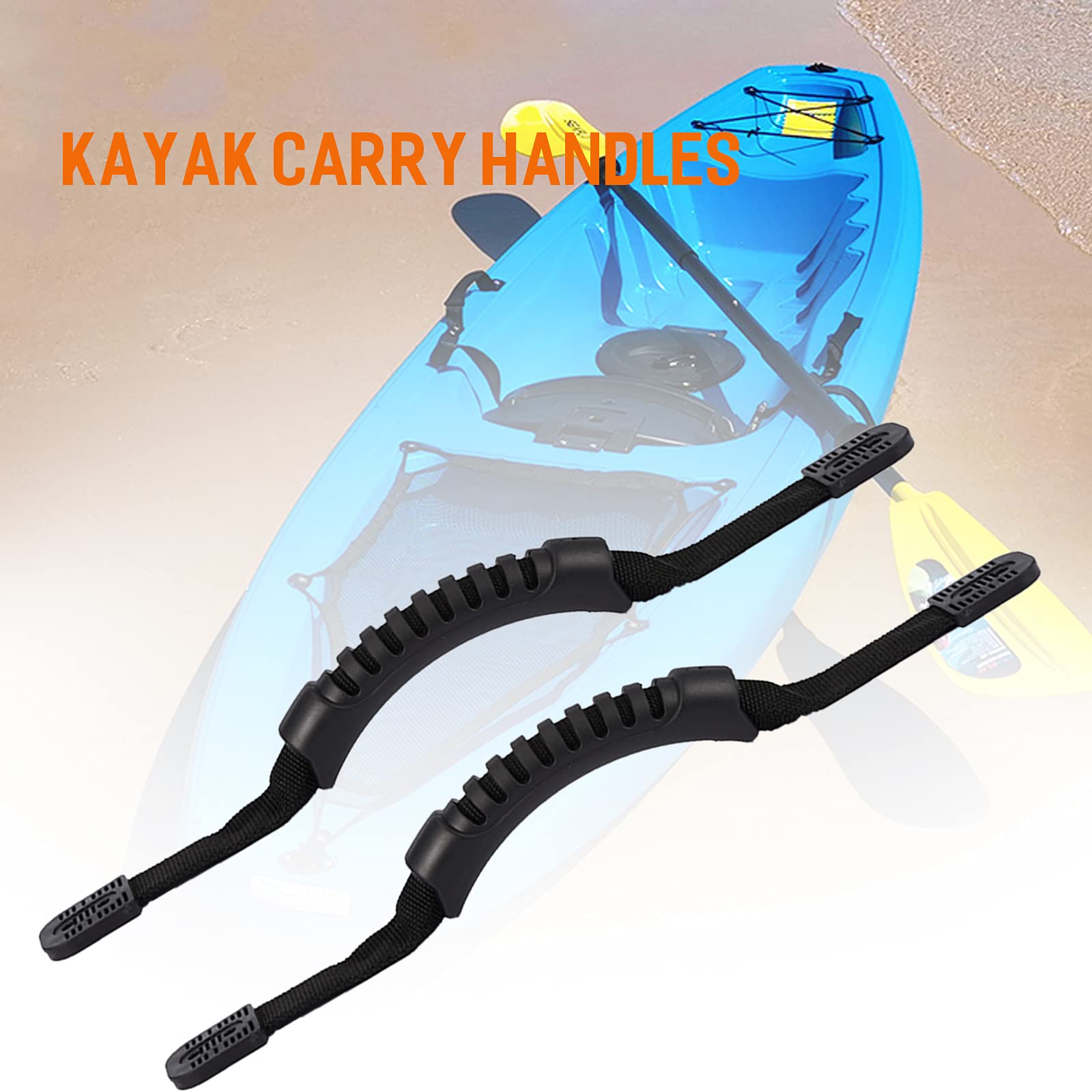 KingBra 4 Packs Kayak Carry Handles, Sturdy Plastic Kayaking Pull Handle Fit for Most All Kayaks