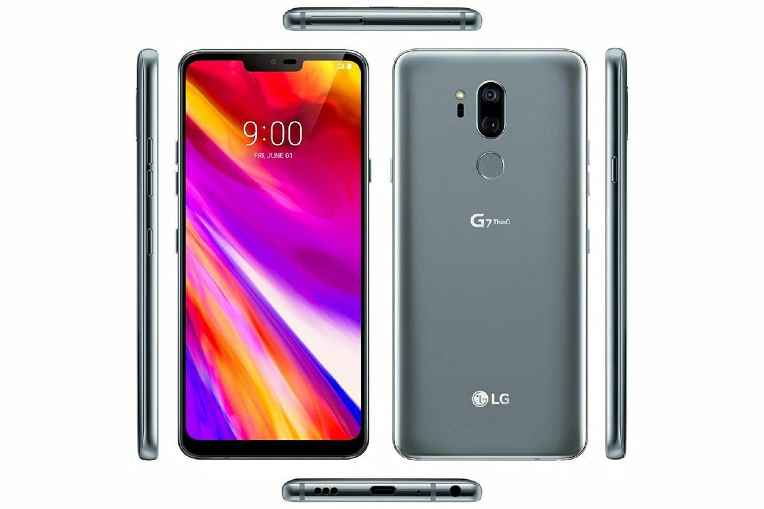 LG G7 ThinQ G710 64GB Unlocked GSM Phone w/Dual 16MP Camera's - New Platinum Gray (Renewed)