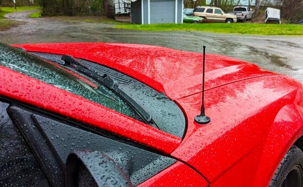 KSaAuto Short Antenna for Ford Mustang GT V6 1979-2009, 8 Inch Mustang Car Antenna Replacement Designed for Optimized AM FM Radio Reception