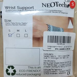 NeoTech Care Wrist Band - Light, Elastic, Men, Women, Right or Left - Grey Color (Size M, 1 Pair)