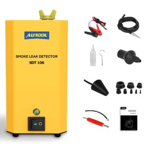 autool automotive smoke leak detector evap car pipe leakage tester fuel leak locator universal for motorcycle/car/truck