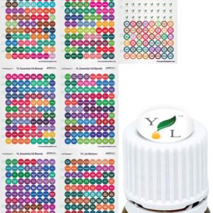 Young Living Essential Oil Labels Bottle Cap Stickers for YL EO Bottles 7 Sheets 616 Lid Stickers for Aromatherapy Containers YoungLiving Lid Stickers by Got Oil Supplies