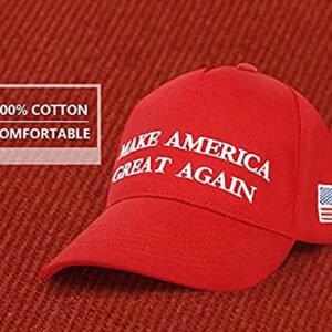 Bestmaple Make America Great Again Hat, 2024 Trump Cotton MAGA Baseball Cap Red