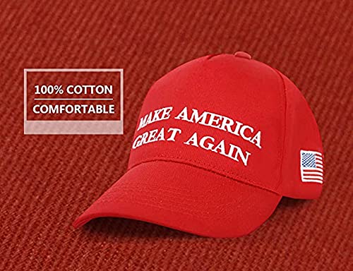 Bestmaple Make America Great Again Hat, 2024 Trump Cotton MAGA Baseball Cap Red