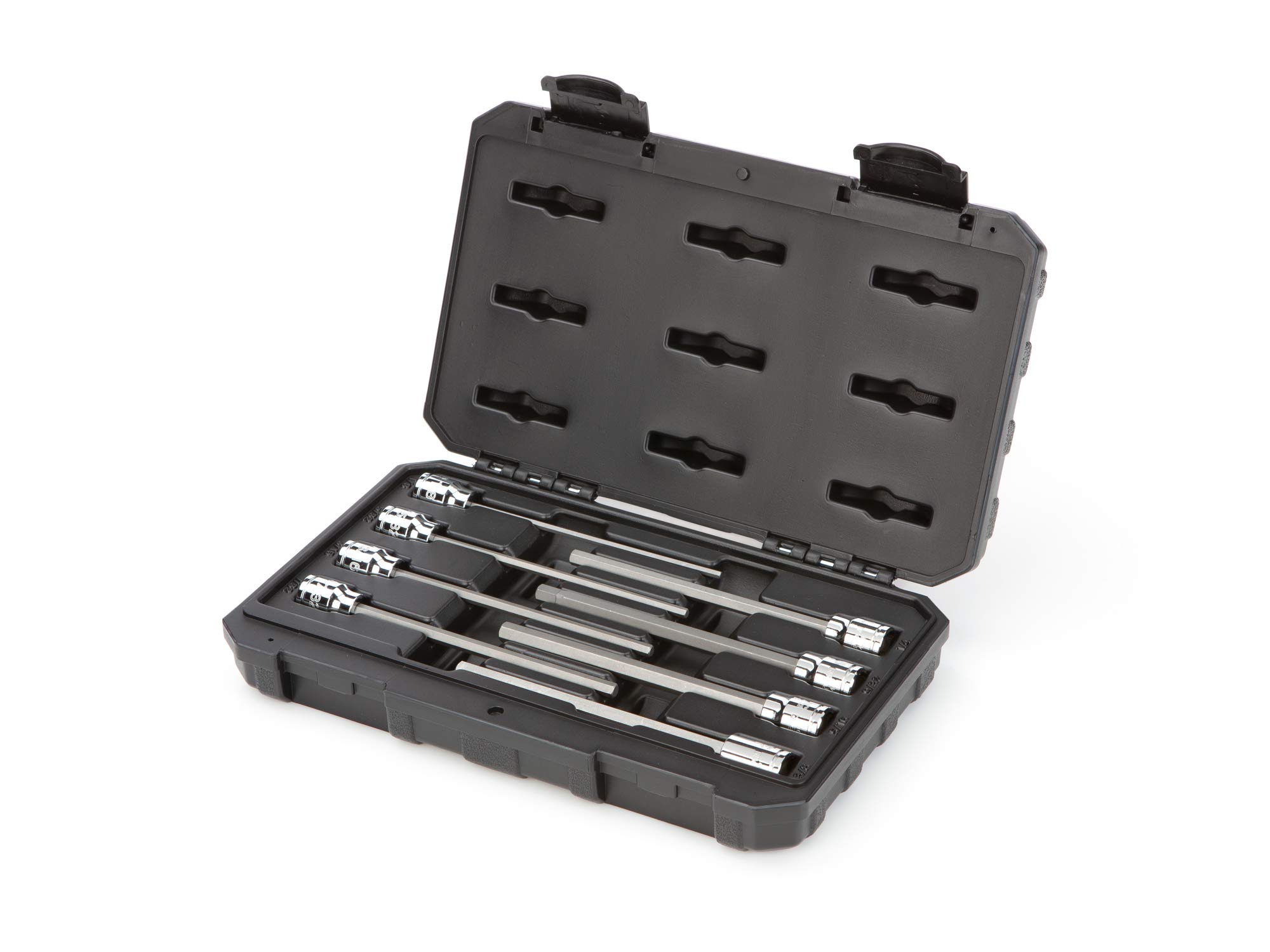 TEKTON 3/8 Inch Drive Long Hex Bit Socket Set, 8-Piece (1/8-3/8 in.) | SHB91301