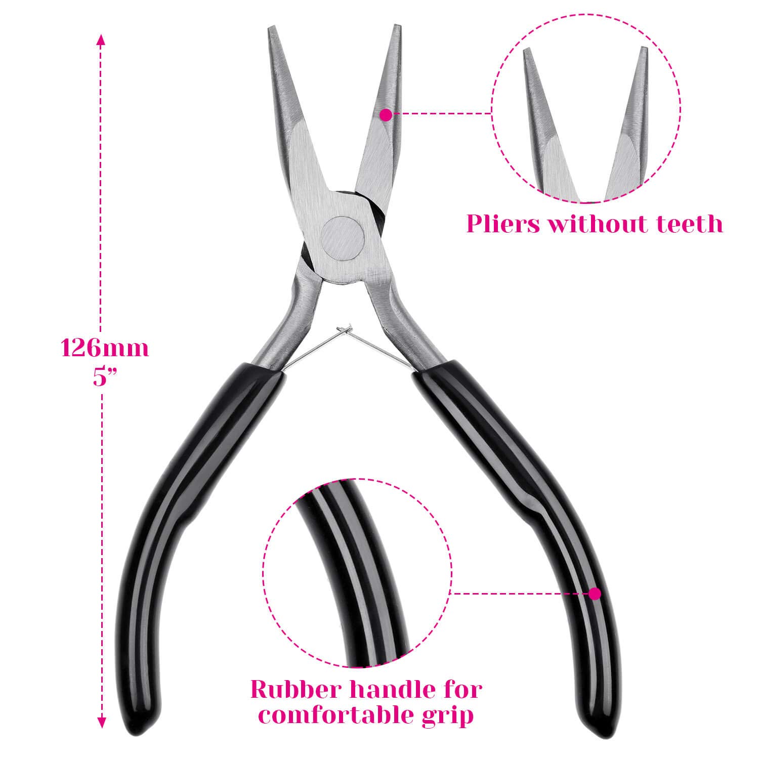 Jewelry Pliers, Cridoz Beading Pliers Set with Needle Nose Pliers, Round Nose Pliers and Wire Cutter for Jewelry Making Beading Repair Supplies and Crafting (set of 3)