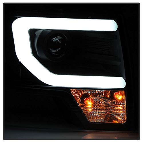 ACANII - For [Halogen Type] 2009-2014 Ford F150 LED Tube Black Housing Projector Headlights Headlamps Driver+Passenger