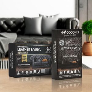 COCONIX Leather Care PRO Professional Black Leather & Vinyl Repair Kit