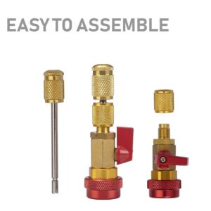 Lichamp Automotive AC R134A R1234YF Valve Core Remover and Installer Tool Set, for Standard and JRA Valve Core Couplers