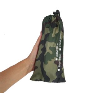 Tent Tarp Rainproof Portable Camouflage Tent Tarp Sheet Camping Shelter for for Outdoor Hiking Hunting(22m)