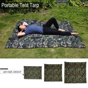 Tent Tarp Rainproof Portable Camouflage Tent Tarp Sheet Camping Shelter for for Outdoor Hiking Hunting(22m)