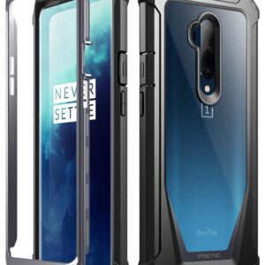 Poetic OnePlus 7 Pro Rugged Clear Case, Full-Body Hybrid Shockproof Bumper Cover, Built-in-Screen Protector, Guardian Series, Case for OnePlus 7 Pro (2019 Release), Black/Clear