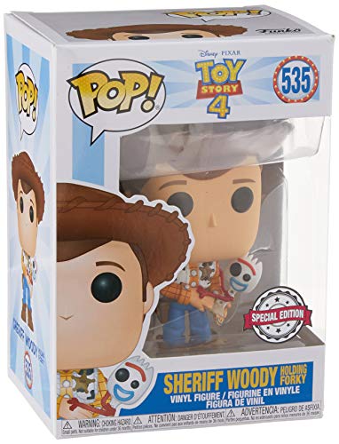 POP! Funko Disney Pixar Toy Story 4 Sheriff Woody Holding FORKY Vinyl Exclusive #535