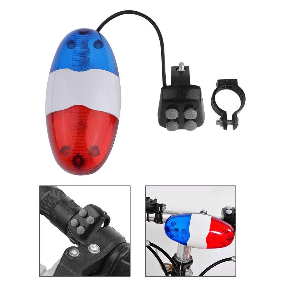 Siren for Bike,ycle Horn Bell Siren,Waterproof ycle Cycling Horn Bell 6 LED Light 4 Tunes ycle Bell 120dB