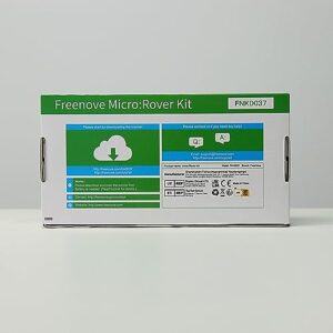 FREENOVE Micro:Rover Kit for BBC Micro:bit (V2 Included), Obstacle Avoidance, Light-tracing, Line-Tracking, Remote Control, Playing Melody, Colorful Lights, Rich Projects, Blocks and Python Code