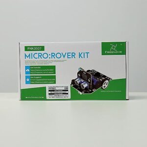 FREENOVE Micro:Rover Kit for BBC Micro:bit (V2 Included), Obstacle Avoidance, Light-tracing, Line-Tracking, Remote Control, Playing Melody, Colorful Lights, Rich Projects, Blocks and Python Code