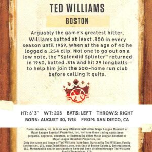 2019 Panini Diamond Kings #22 Ted Williams Boston Red Sox Baseball Card