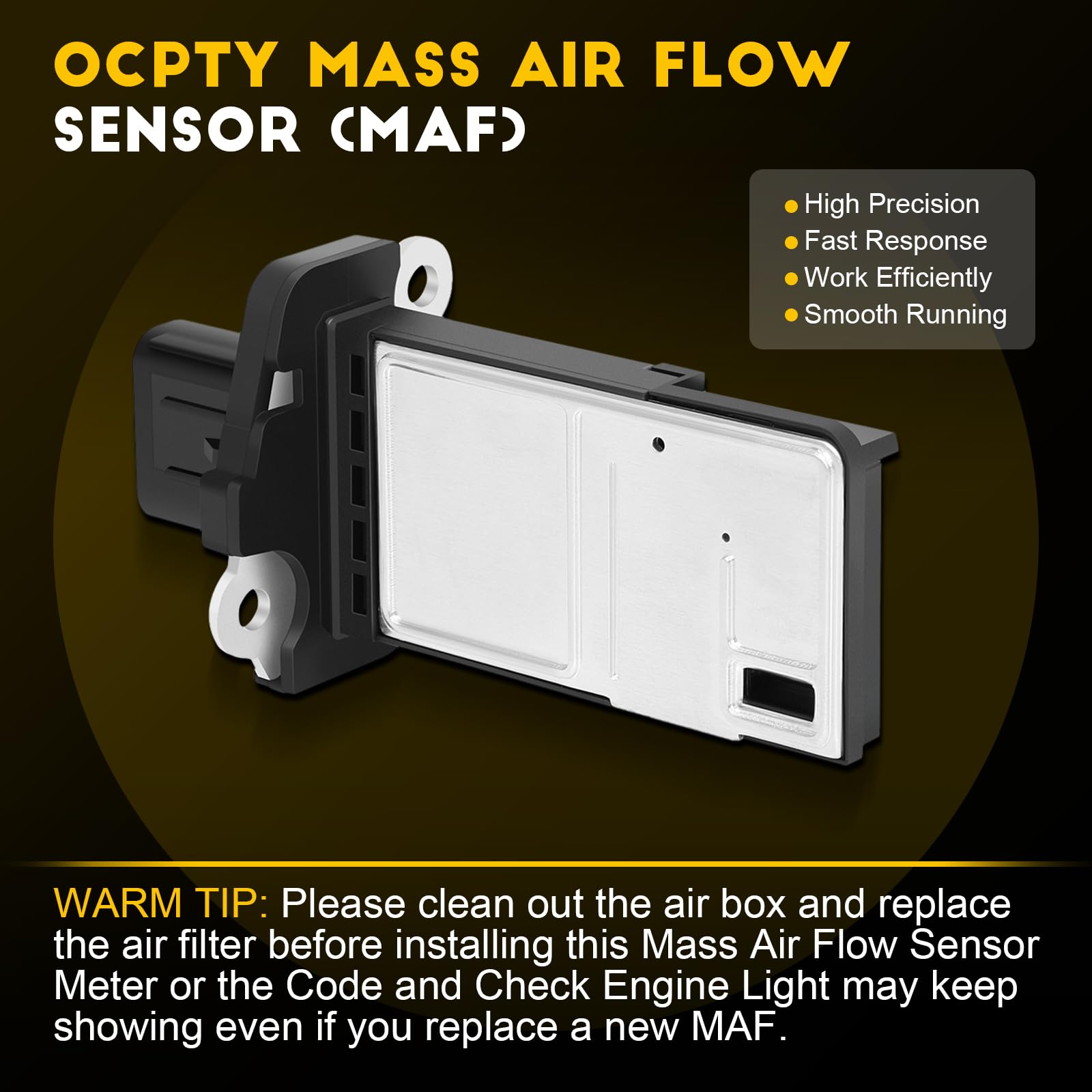 OCPTY Mass Air Flow Sensor Meter Fits for Ford E-150 Edge Escape Expedition Explorer Super Duty Mustang Taurus; for Lincoln LS Mark LT MKS MKT MKX MKZ; for Mercury Grand Marquis &More 3L3A12B579A