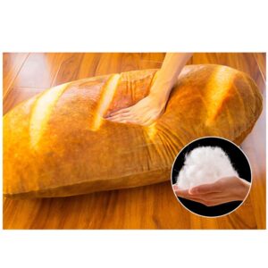 elfishgo 3D Simulation Bread Shape Pillow,Soft Butter Bread Food Plush Cushion Stuffed Toy for Home Decor 31.5"