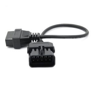 e-car connection 10 pin obd to 16 pin obd2 car extension diagnostic tool connector cable for vauxhall and for opel