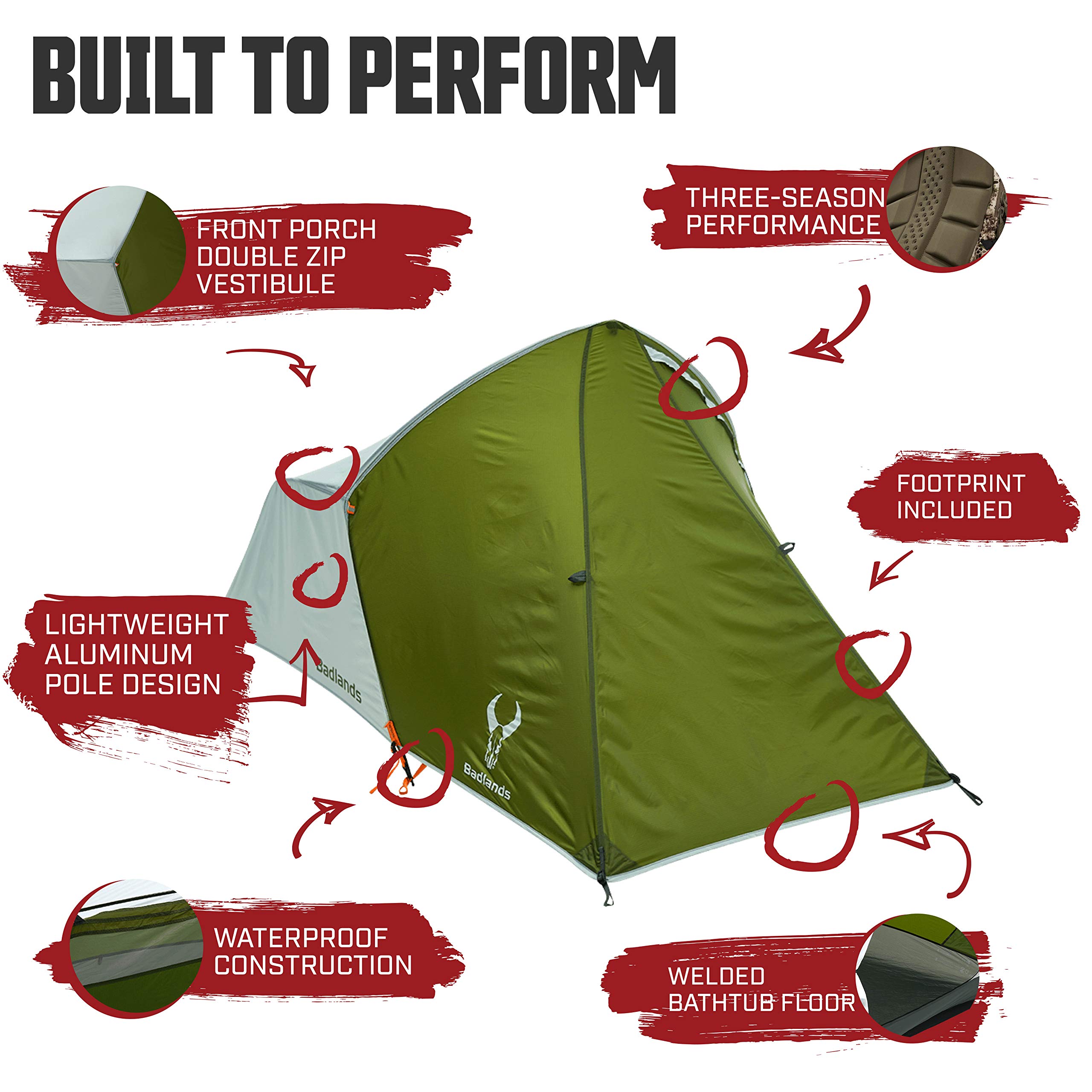 Badlands Artemis One-Man Tent - 3-Season Hunting Shelter, 1-Person