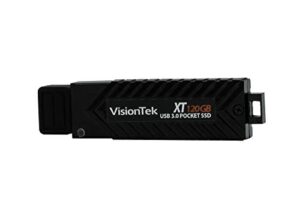 visiontek xt 120 gb usb 3.0 pocket ssd, up to 445mb/s read & 445 mb/s write speeds, bootable drive, tlc nand, smi controller, compatible with ps3/ps4 & xbox one s/x (901238)