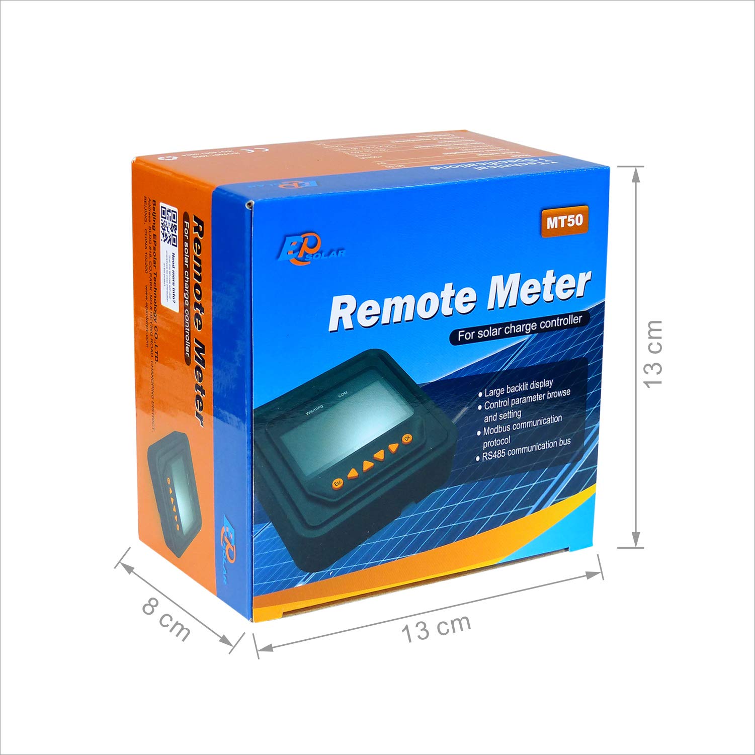 EPEVER MT50 Remote Meter Only Suitable Brand Tracer-an/BN Series and Triron-N, Xtra, LS-B, VS-BN, eTracer, iTracer, Tracer-BPL Monitor and Set Parameter of Solar Charge Controller