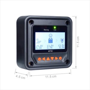 EPEVER MT50 Remote Meter Only Suitable Brand Tracer-an/BN Series and Triron-N, Xtra, LS-B, VS-BN, eTracer, iTracer, Tracer-BPL Monitor and Set Parameter of Solar Charge Controller