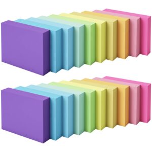 cocoboo 20 pack sticky notes, 2 x 1.5 inches, 100 sheets of each, memo pads, 10 bright colors sticky pads, for home office school supplies