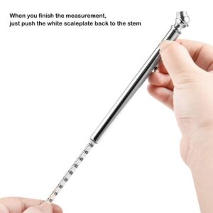 CZC AUTO Pencil Tire Pressure Gauge, Mechanical Air Gage, Stainless Stem Single Chuck with Pocket Clip Tyre Checker for Motorcycle Bike Car RV SUV ATV, 5-50PSI 30-350KPa (Silver, 1 Pack)