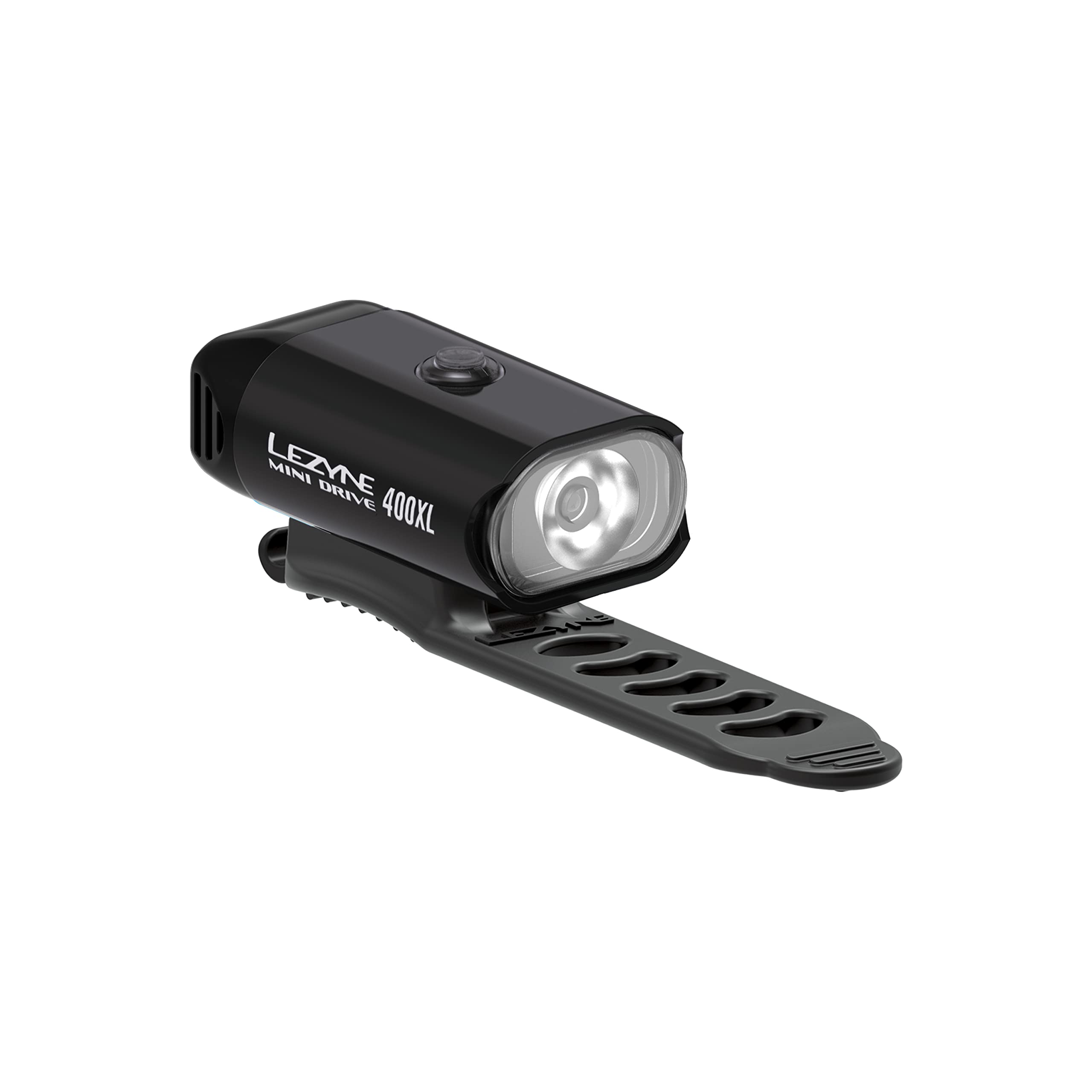 Lezyne Mini Drive 400XL Bicycle Front Light, 400 Lumen, Road, Mountain, Gravel Bike, White LED, USB Rechargeable, Black