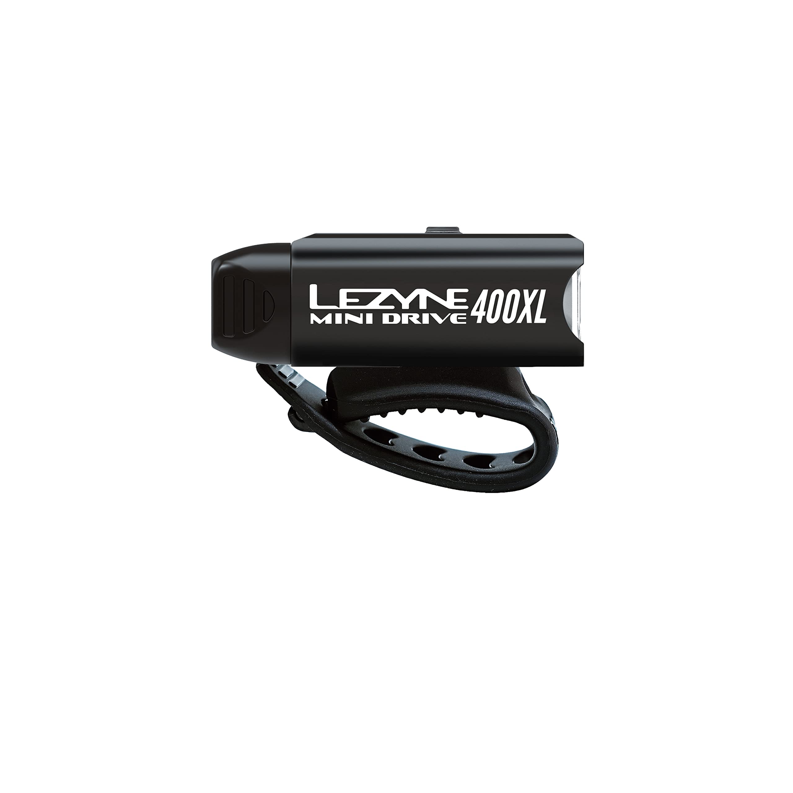 Lezyne Mini Drive 400XL Bicycle Front Light, 400 Lumen, Road, Mountain, Gravel Bike, White LED, USB Rechargeable, Black