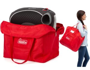 kiddi go backless booster seat bag (red)