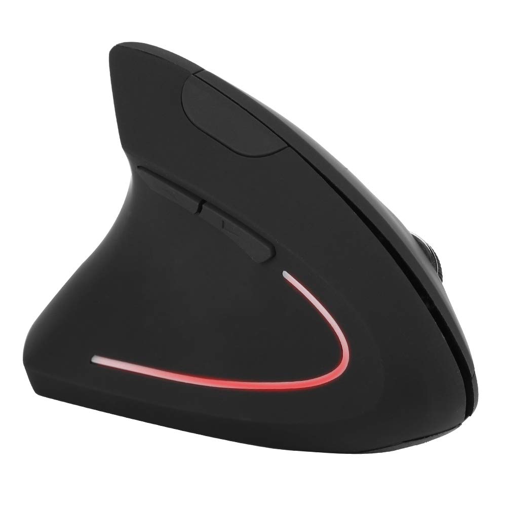 2.4GHz Wireless Mouse,Ergonomic Left Handed Vertical Mouse,6 Keys Optical Mouse with Nano USB Receiver,800/1200/1600 Adjustable DPIs,for Laptop PC Computer/for Windows/for Linux