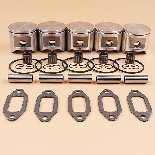 Laliva tools - 5Pcs/lot 48mm Piston Pin Ring Bearing Gasket Kit For HUSQVARNA 365 365XP Jonsered 2065 2165 Gasoline Chainsaw Parts 12mm Pin