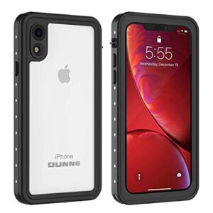 ounne waterproof dustproof shockproof case for iphone xr, full body protection cover with built-in screen protector, waterproof, clear case for iphone xr 6.1 inch