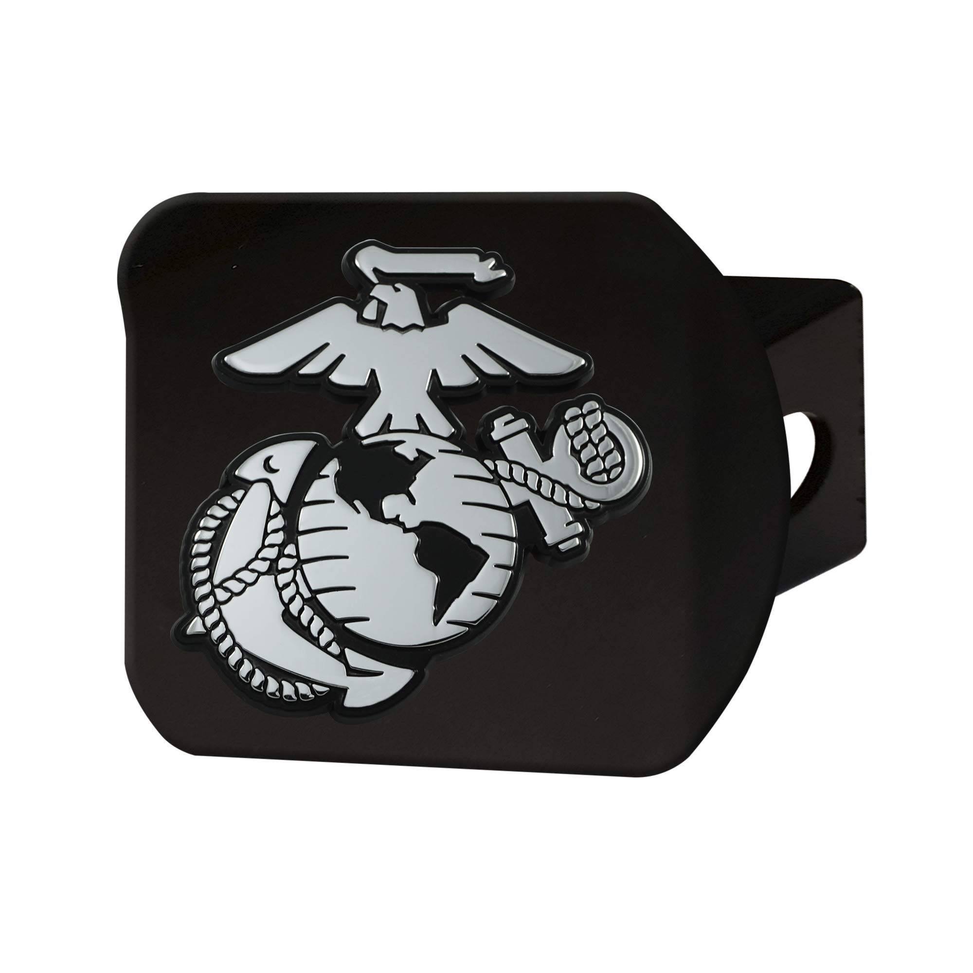 U.S. Marines Black Metal Hitch Cover