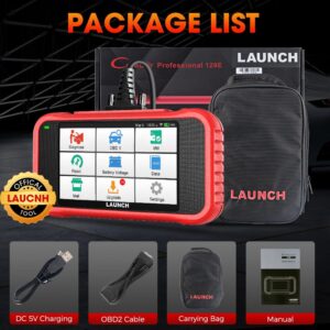 LAUNCH CRP129E Elite 2024 OBD2 Scanner, 8 Reset Oil/EPB/TPMS/SAS/BMS/Throttle/DPF Reset, Injector Coding, ABS SRS Transmission Engine Code Reader, Lifetime F-ree Update Diagnostic Scan Tool, Auto VIN