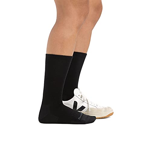 Darn Tough Women's Solid Basic Crew Lightweight Sock (Style 6012) - Black, Small