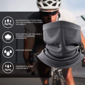 4 Pieces Summer Neck Gaiter Bandana Face Scarf Mask Sun Protection Thin Breathable Neck Gaiter for Men Women Cycling Running