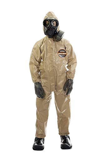 MIRA SAFETY Suit Disposable Protective Coverall with Hood and Elastic Cuff Size (YL)