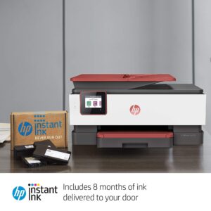 HP OfficeJet Pro 8035 All-in-One Wireless Printer - Includes 8 Months of Ink, HP Instant Ink, Works with Alexa - Coral (4KJ65A)