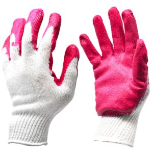 cbc crown premium non-slip red latex rubber palm coated work safety gloves garden gloves (300 pairs)