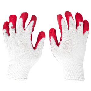 CBC Crown PREMIUM Non-Slip Red Latex Rubber Palm Coated Work Safety Gloves Garden Gloves (300 PAIRS)