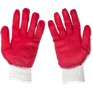 CBC Crown PREMIUM Non-Slip Red Latex Rubber Palm Coated Work Safety Gloves Garden Gloves (300 PAIRS)