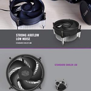 Cooler Master i30 CPU Cooler - 92mm Low Noise Cooling Fan & Heatsink (RH-I30-26FK-R1)- for Intel Socket LGA 1150/1151 / 1155/1156 (i30)