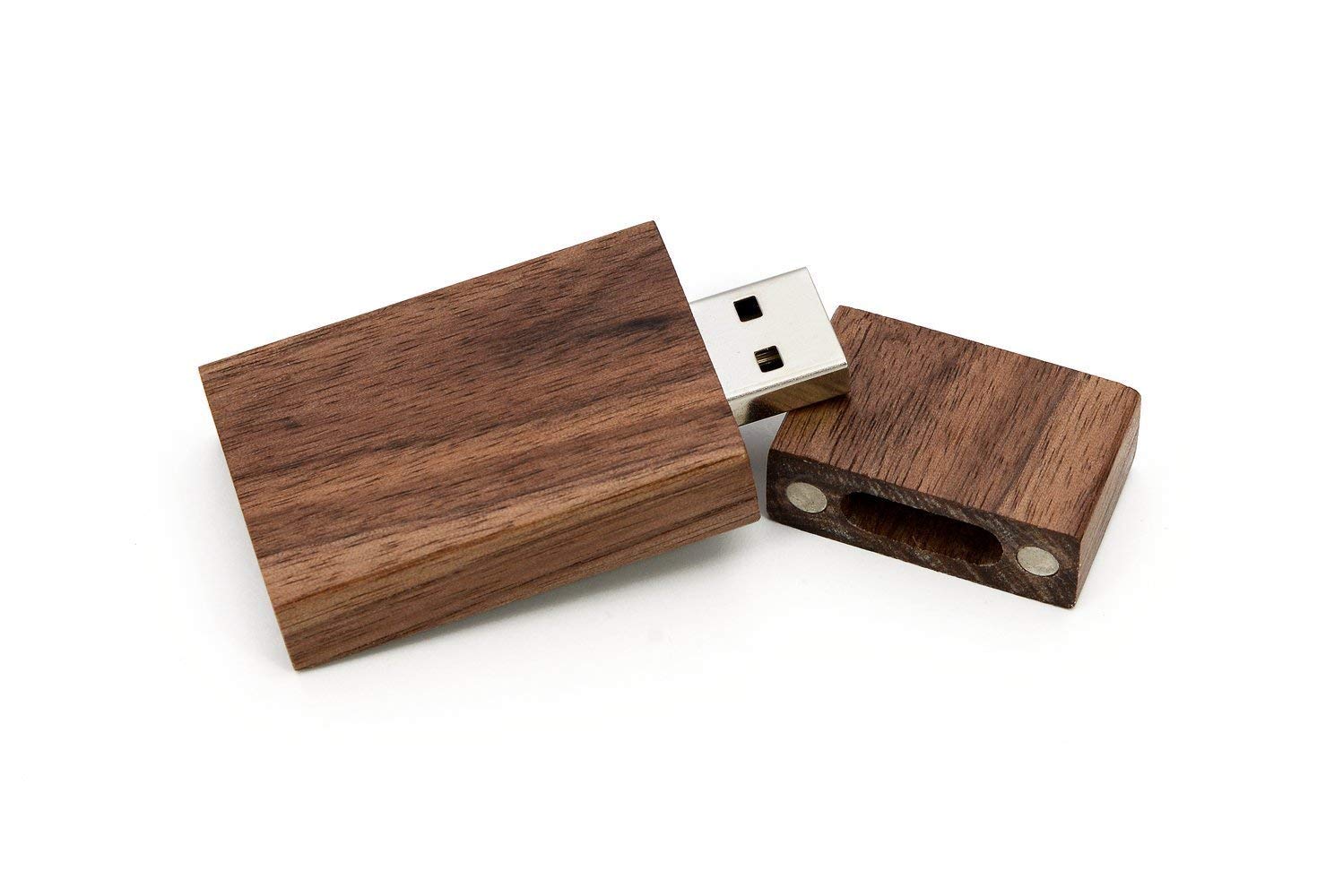 5 Pack Rectangle Walnut Wood 2.0/3.0 USB Flash Drive USB Disk Memory Stick with Wooden (2.0/32GB)